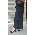 Butik Tesettür Büyük Beden Payet Ve Taş Detaylı Astarlı Portoriko Kumaş Anne Eteği