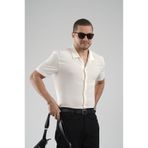 Butik TREND BİZ %100 Pamuklu Keten Regular Kalıp Erkek Kısa Kollu Gömlek