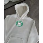 Butik Üç İplik Penye Uzun Kol Kapşonlu SweatShirt - Beyaz