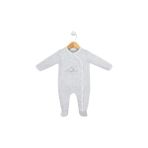 Butik Unisex Model %100 Pamuklu Organik Kumaş Prematüre Bebek Tulumu - Gri - 2