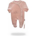 Butik Unisex Model %100 Pamuklu Organik Kumaş Prematüre Bebek Tulumu - Pembe - 2