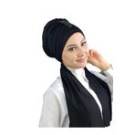 BUTİKAMBAR Hürrem Taşlı Tek Biritli Atkılı Siyah Bone Siyah