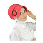 BUTİKAMBAR Nazlı Model Tokalı Küçük Sütlü Kahve Kazayaklı Tesettür Şapka nar çiçeği