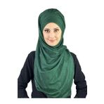 BUTİKAMBAR Saray Model Yakut Yeşili Simli Yan Drapeli Şal yakut yeşili