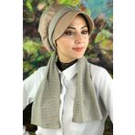 BUTİKAMBAR Sütlü Kahve Tesettür Şapka Bone Sütlü Kahve