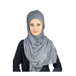 BUTİKAMBAR Topkapı Gri Simli Çapraz Drapeli Hazır Şal gri