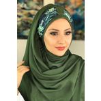BUTİKAMBAR Yeşil Hazır Şal Bone Yeşil