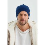 Butikgiz Erkek Açık Lacivert Termal %100 Pamuklu Soft 2 Stil 1 Arada Bere Premium Cuts Serisi
