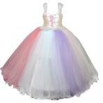 Butikhappykids Unicorn Kostüm Kasnaklı Kabarık Model My Little Pony Kostüm Elbise Taç - 3 - 4 Yaş