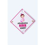 BUTİKPLAKA Akın Otomotiv/dikkat Arabada Bebek Var/pleksi Ikaz Levhası 15x15 Cm/ Tavşanlı Kız Bebek