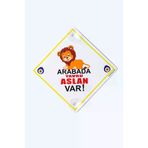BUTİKPLAKA butikplaka224110480 Dikkat Arabada Bebek Var/pleksi 15X15 Cm 3 Mm Ikaz Levhası/minik Aslan