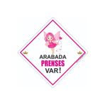 BUTİKPLAKA Dikkat Arabada Bebek Var/pleksi Ikaz Levhası/ Peri Kızı
