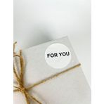 Butiksosyetik For You Siyah Yazılı 3 cm Yuvarlak Yapışkanlı Sticker Etiket 150 Adet