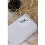 Butiksosyetik Hand Made With Love Yazılı Beyaz 50 Mm Yuvarlak Yapışkanlı Sticker Etiket 100 Adet