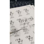 Butiksosyetik Şeffaf Etiket Söz, Kına, Nişan Hatırası 4 x 5 cm 42 Adet