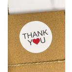 Butiksosyetik Thank You Yazılı Yuvarlak Yapışkanlı Sticker Set 4 x 4 cm 106 Adet