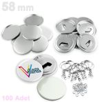 Buton Anahtarlık Açacak Toptan Satış VG58BANS Ø 58 mm Montajsız Sarf (100)