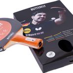BUTTERFLY Comfort masa tenisi raketi, yeni başlayanlar ve ileri seviyedekiler için profesyonel masa tenisi raketi, siyah/kırmızı, yarışmalar için ITTF onaylı, son derece kullanışlı yüzey