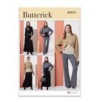 Butterick B7013A Misses' Bol Kesim Örgü Üstler, Pull-on Etek ve Pantolon Dikiş Desen Paketi, Tasarım Kodu B7013, Bedenler Bedenler XS-S-M-L-XL-XXL