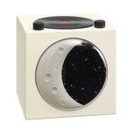 Butu T20 Yarım Ay Siyah Jel Atomik Plak Çalar Retro 5.3 Beyaz Bluetooth Hoparlör