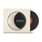 Butu X09 Vinyle Plate Ay Tarzı Çalar Saat Beyaz Bluetooth Hoparlör