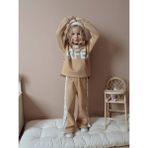 Butumikids Kız Çocuk Yazı Baskı Detaylı 3 Iplik Şardonlu Alt Üst Takım - Kahverengi - 11 - 12 Yaş