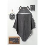 Buude Kids Fil Nakışlı Pamuk Bebek Havlu SET