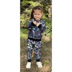 Buufuu Consept Trend Kız Çocuk Kedi Baskılı Alt-Üst Takımı 2-8 Yaş Oversize Kalıp - Lacivert