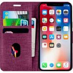Buway Apple iPhone SE 3.Nesil Kartvizitli Cüzdan Mor Cep Telefonu Kılıfı