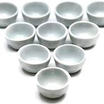 Buy Easy 10 Beyaz Gri Seramik Tabak Çanak Kase Boyutu 2,54 cm Bebek Evi Minyatürleri Gıda Mutfak Doktorasyonu