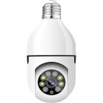 Buyfun Wifi 360 Panoramik Ampul Kamera 1080P 2.4ghz ile Güvenlik (Yurt Dışından) - Beyaz