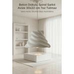 Buyolog Beton Dokulu Spiral Sarkık Avize 30X22 cm | Toz Tutmaz Pla Malzeme (Ampul Hediyelidir) - 1 - Beyaz