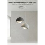 Buyolog Modern Ikili Dalgalı Sarkık Avize Geri Dönüştürülebilir - 2 - Siyah