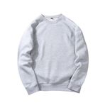 BUYTER 15 Stil Düz Renk Polar Gri Erkek Sweatshirt