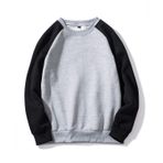 BUYTER 15 Stil Düz Renk Polar Gri Siyah Erkek Sweatshirt