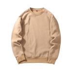 BUYTER 15 Stil Düz Renk Polar Haki Erkek Sweatshirt