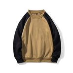 BUYTER 15 Stil Düz Renk Polar Haki Siyah Erkek Sweatshirt