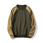 BUYTER 15 Stil Düz Renk Polar Kahverengi Yeşil Erkek Sweatshirt