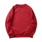 BUYTER 15 Stil Düz Renk Polar Kırmızı Erkek Sweatshirt