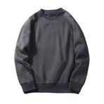 BUYTER 15 Stil Düz Renk Polar Koyu Gri Erkek Sweatshirt