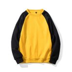 BUYTER 15 Stil Düz Renk Polar Sarı Siyah Erkek Sweatshirt