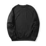 BUYTER 15 Stil Düz Renk Polar Siyah Erkek Sweatshirt