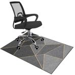 Büyük 120 x 140 cm oyun sandalyesi matı, ofis sandalyesi matı, halı, masa sandalyesi matı, kaymaz, plastik, dikdörtgen halı koruyucu, ev, ofis veya oyun odası için