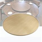 Büyük Ahşap Döner Tabla - 30"/40" Yemek Masası için Döner Servis Tepsisi, Yuvarlak Servis Tabağı, Rustik Kütük Rengi, Ev Eğlencesi ve Yemek için Mükemmel