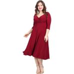 Büyük Beden Abiye Elbise KL8003 Bordo - 50