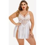 Büyük Beden Gecelik Beyaz - 3XL