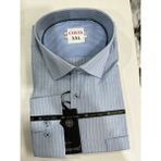 Büyük Beden Geniş Kalıp Erkek Gömlek - 5XL - Mavi