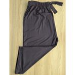 Büyük Beden Pamuklu Likralı Viskon Ince Yazlık Cepli Penye Kapri Pijama Pantolon Lacivert - 4xl