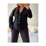 Büyük beden siyah hırka 7393739939