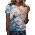 Büyük beden tişört, kadın, beyaz, kelebek baskılı, kısa kollu, tunik bluz, yazlık tişört, gündelik, yuvarlak yaka, gömlek, bluz, basic üst giyim, bol, gündelik, bluz, üst giyim, Turuncu #1., M
